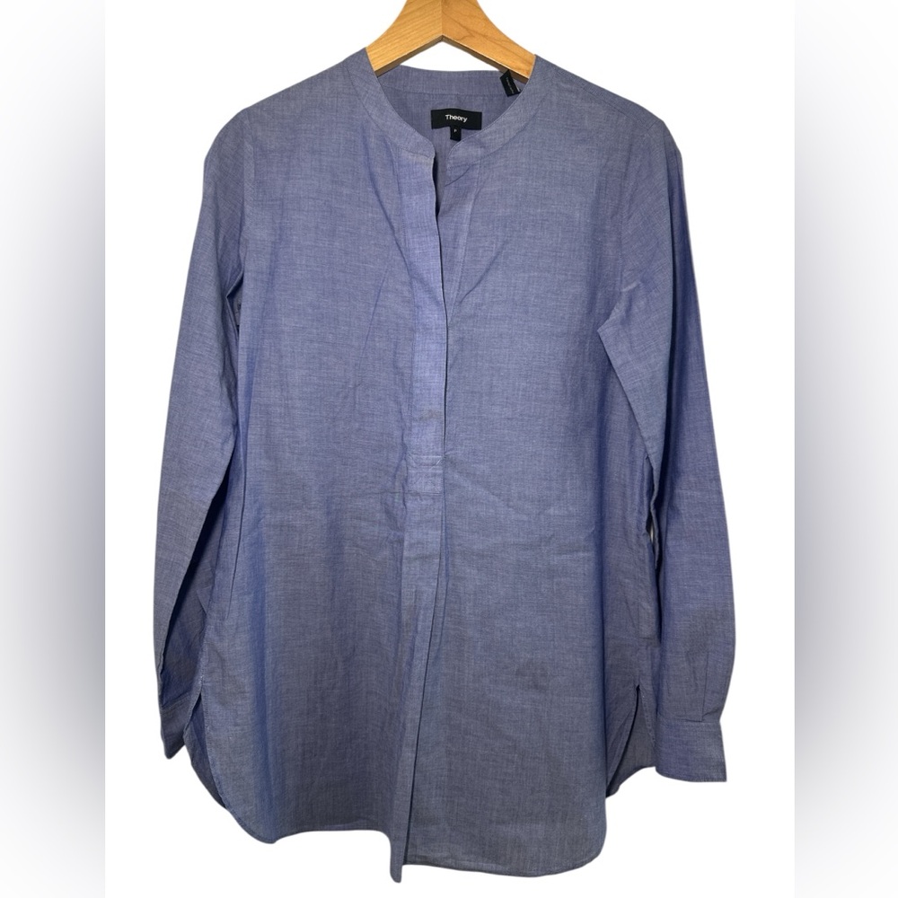 Theory Orvinio 100% Cotton Tunic Blouse